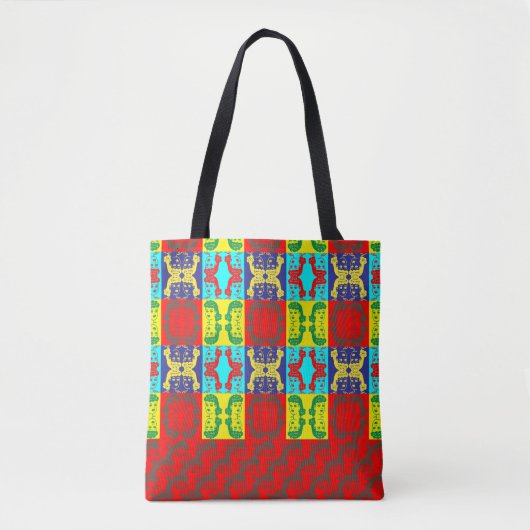 Cartoon Lady Pop Art Patterned Canvas tas (Voorkant)