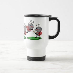 Cartoon Ladybug Animal Travel Mug Reisbeker