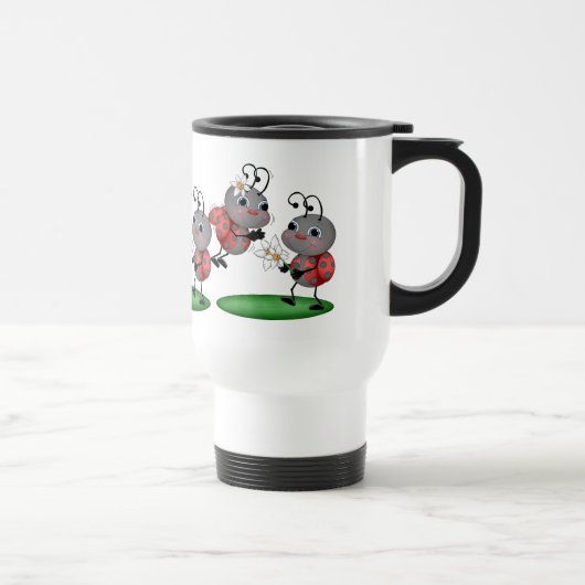 Cartoon Ladybug Animal Travel Mug Reisbeker (Rechts)
