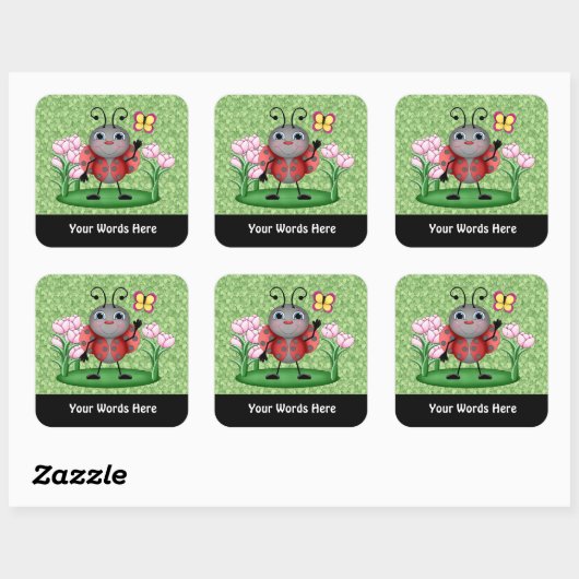 Cartoon Ladybug insect leuke sticker (Vel)
