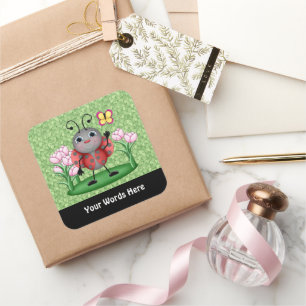Cartoon Ladybug insect leuke sticker