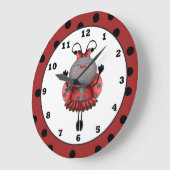 Cartoon Ladybug-muurklok Grote Klok (Hoek)