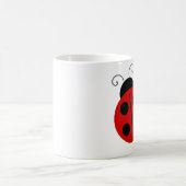 Cartoon Ladybug - Witte koffie Mok (Center)