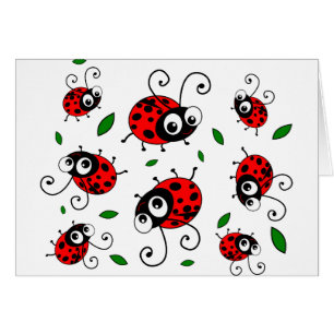 Cartoon ladybugs-patroon