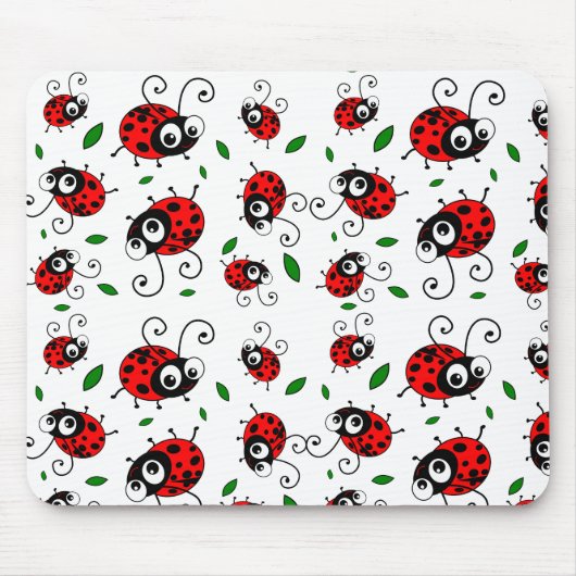 Cartoon ladybugs-patroon muismat (Voorkant)