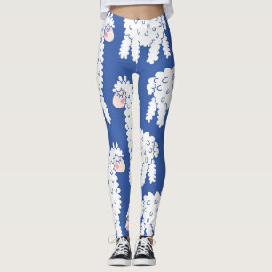 Cartoon lama alpaca, motief leggings