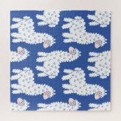 Cartoon lama alpaca, motief legpuzzel (Horizontaal)
