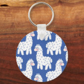 Cartoon lama alpaca,  motief sleutelhanger (Voorkant)
