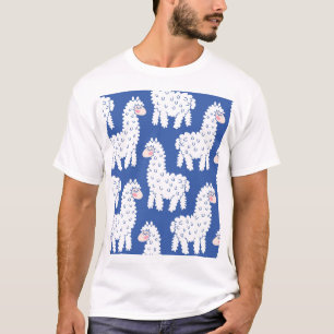 Cartoon lama alpaca,  motief t-shirt