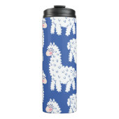 Cartoon lama alpaca, motief thermosbeker (Voorkant)