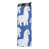 Cartoon lama alpaca,  motief thermosbeker (Gedraaid links)