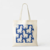 Cartoon lama alpaca,  motief tote bag (Achterkant)