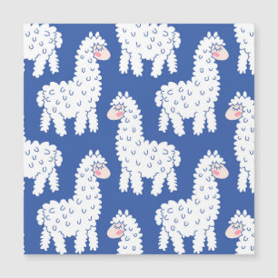 Cartoon lama alpaca, vintage patroon