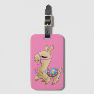 Cartoon lama bagagelabel