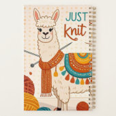 Cartoon lama met een gebreide sjaal planner (Achterkant)