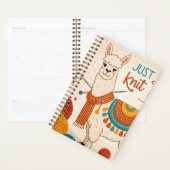Cartoon lama met een gebreide sjaal planner (Display)