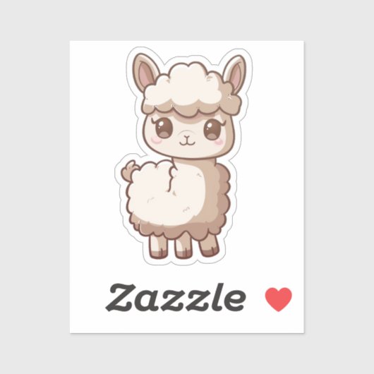 Cartoon lama sticker (Vel)