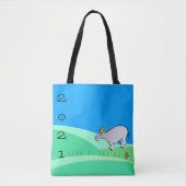 Cartoon Landschap Ox Chinees nieuwjaar 2021 AoTB Tote Bag (Voorkant)