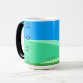 Cartoon Landschap Ox Chinees nieuwjaar dierentuin  Magische Mok (Voorkant links)