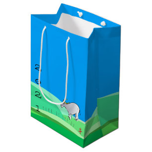 Cartoon Landschap Ox Chinees nieuwjaar Zodiac MGB Medium Cadeauzakje