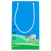 Cartoon Landschap Ox Chinees nieuwjaar Zodiac SGB Klein Cadeauzakje (Voorkant)