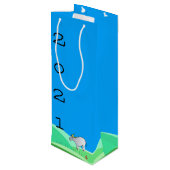 Cartoon Landschap Ox Chinees nieuwjaar Zodiac WGB Wijn Cadeautas (Achterkant Gekanteld)