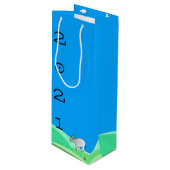 Cartoon Landschap Ox Chinees nieuwjaar Zodiac WGB Wijn Cadeautas (Voorkant Gekanteld)