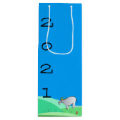 Cartoon Landschap Ox Chinees nieuwjaar Zodiac WGB Wijn Cadeautas (Voorkant)