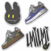 Cartoon Laptop_1Sticker Sticker (Voorkant)