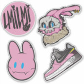 Cartoon Laptop_2Sticker Sticker (Voorkant)