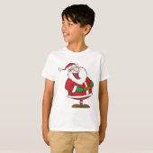 Cartoon Laughing Santa Claus T-shirt (Voorkant volledig)