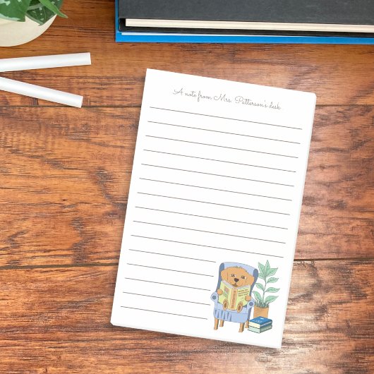 Cartoon Leesbare Hond Bibliothecaris Post-It Notit Post-it® Notes