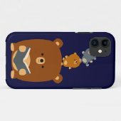 Cartoon Leesend Beer & Cubs iPhone 5 Hoesje-Mate Case-Mate iPhone Case (Achterkant (horizontaal))