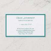 Cartoon Leeuw & Gitaar Babysitten Service Visitekaartje (Achterkant)