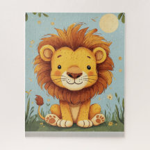 Cartoon Leeuw kinderkamer muurdecor