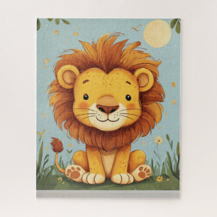Cartoon Leeuw kinderkamer muurdecor Legpuzzel