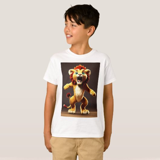 Cartoon leeuw t-shirt (Voorkant volledig)