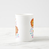 Cartoon leeuwen in de tuinbont China Mok (Voorkant)