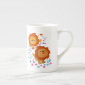 Cartoon leeuwen in de tuinbont China Mok (Rechts)