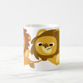 Cartoon-leeuwen in een Mok Snel (Center)