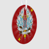 Cartoon Legend Gamer Red Winged spuit Ornament (voorkant)