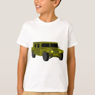 Cartoon legertruck tekening t-shirt