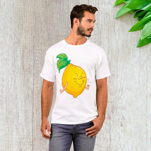 Cartoon Lemon Mannen T-shirt