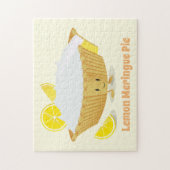 Cartoon Lemon Meringue Pie Character Legpuzzel (Verticaal)