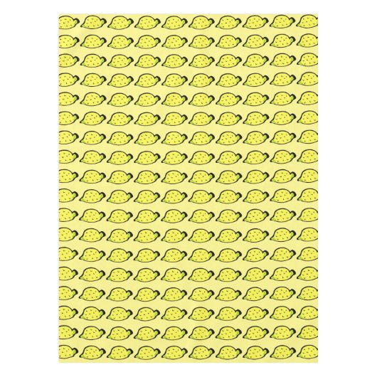 Cartoon Lemons Bright Geel Tafelkleed (Voorkant)