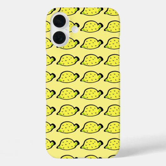 Cartoon Lemons Pattern Yellow Case-Mate iPhone Case (Achterkant)