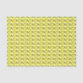 Cartoon Lemons Pattern Yellow Tissuepapier (Voorkant)