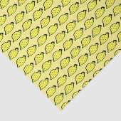 Cartoon Lemons Pattern Yellow Tissuepapier (Detail)