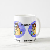  Cartoon Leo Lion vertrekt dierentuin Koffiemok (Voorkant rechts)