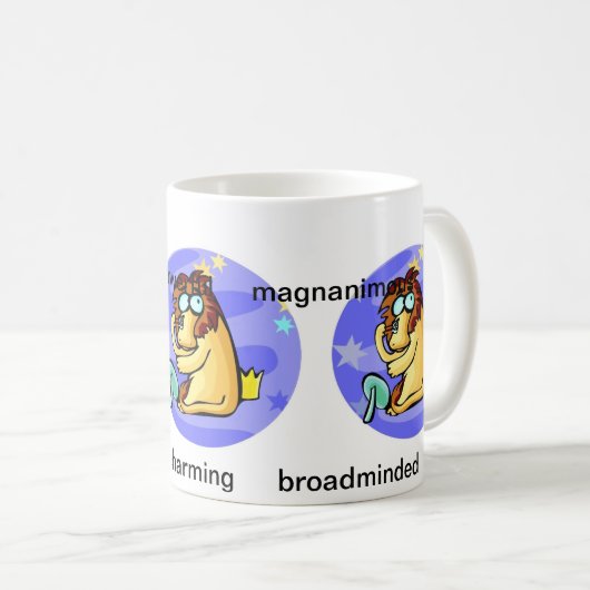  Cartoon Leo Lion vertrekt dierentuin Koffiemok (Voorkant rechts)